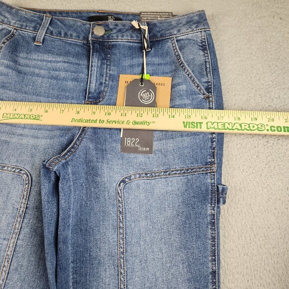 1822 Denim Jeans Women's 8P Blue Carpenter High Rise Stretch Denim Pants - Picture 6 of 15